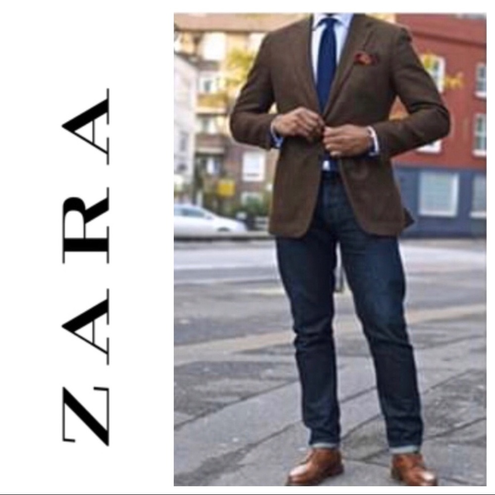 ZARA Man Blazer in Brown